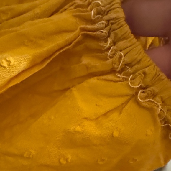 Max Studio Mustard Embroidered Blouse - Picture 4 of 7